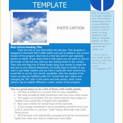 Worthy Free Printable Newsletter Templates For Church Of Nativity Template Word Navigation Post Best Sample