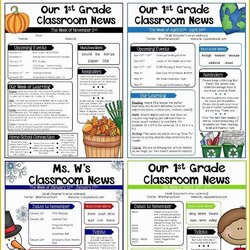 Matchless Free Printable Newsletter Templates For Church Of Nativity School Editable Teacher Template