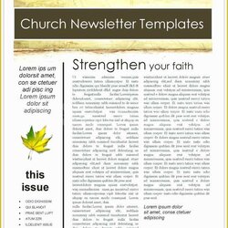 Free Printable Newsletter Templates For Church Template Fall Leaves Word Ministry Religious Microsoft Spring