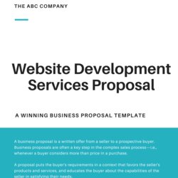 Website Development Services Proposal Template Templates