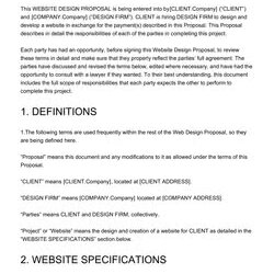 Web Development It And Design Proposal Templates Free Samples Website Template