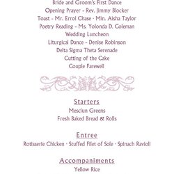 Outstanding Best Images About Wedding Programs On Reception Program Sample Template Agenda Party Menu List