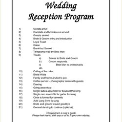 Fine Image Result For Wedding Reception Program Template Order Examples Agenda Programs Itinerary Events