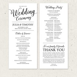 Splendid Wedding Program Template Instant Download Ceremony Programs