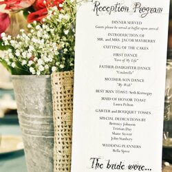Fantastic Best Wedding Programs Images On Reception Program Ceremony Order Decorations Agenda Template