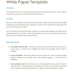 Terrific Best White Paper Templates Ms Word Template