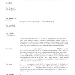 Rent Agreement Template Free