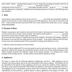 Superlative Renters Agreement Template Free Lease Rental Sample