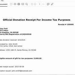 Supreme Donation Form For Tax Purposes Template Profit Beautiful Create Receipts From Of