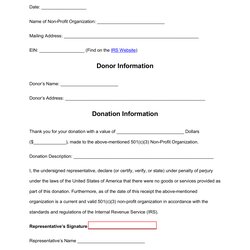 Donation Receipt Template Order Great Forms