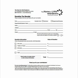 Sterling Tax Donation Form Template New Receipt Free Printable Word