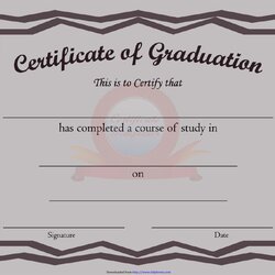 Superlative Graduation Certificate Template Brown Download Printable Print Big