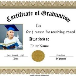 Admirable Free Graduation Certificate Templates Customize Online Certificates Informal Formal With Photo