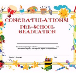 Worthy Best Images Of Preschool Graduation Certificates Free Template Certificate Diploma Printable