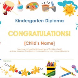 Very Good Preschool Graduation Diploma Free Printable Kindergarten Certificate Template Templates