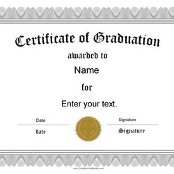 Free Graduation Certificate Templates Customize Online Certificates Diploma