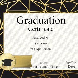 Outstanding Graduation Certificate Template Customize Online Print Printable Name Diploma School