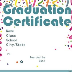High Quality Free Graduation Certificate Templates Certificates Printable Fine Craft Thumb