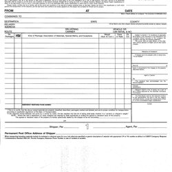 Free Bill Of Lading Forms Templates Template Generic Example Form Printable Short Excel Word Samples Examples