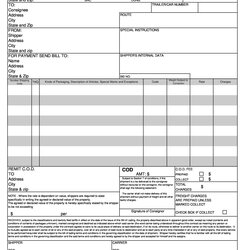 Free Bill Of Lading Forms Templates Kb