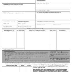 Matchless Free Bill Of Lading Forms Templates