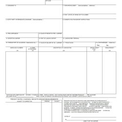 Very Good Simple Bill Of Lading Template Collection Form Example