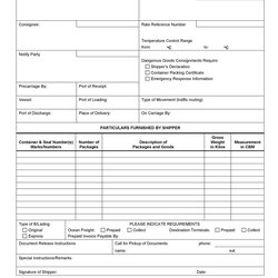 The Highest Standard Free Bill Of Lading Forms Templates Ocean Template Blank Instructions Invoice Printable