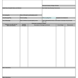 Marvelous Free Bill Of Lading Forms Templates