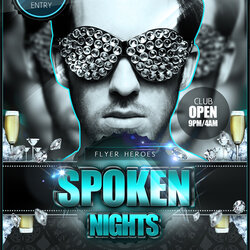 Supreme Free Adobe Flyer Templates Party Flyers Template Creative Spoken Nights Poster Designs Club Night