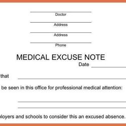 Urgent Care Doctors Note Template Excuse