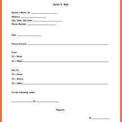Printable Urgent Care Doctors Note Template Doctor Notes For Free In Doc