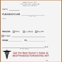Superior First Rate Urgent Care Doctors Note Template To Try Out In Excuse