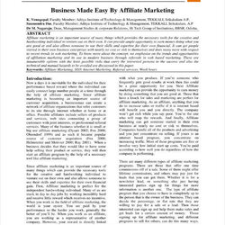 Affiliate Marketing Business Plan Templates Width