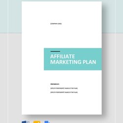 Exceptional Affiliate Marketing Business Plan Templates Template Details