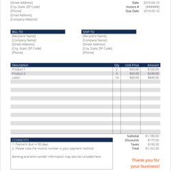 Tremendous Download Invoice Template