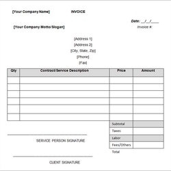 Matchless Word Invoice Template Templates Free Premium Width
