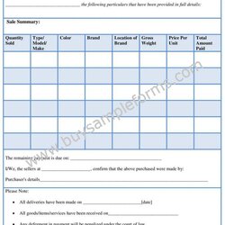 Sterling Sample Bill Of Sale Form Word Template Doc
