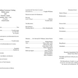 Superior Wedding Program Template In Word And Formats Page Of Uniting