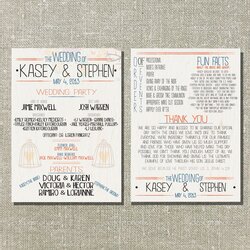 Fantastic Printable Wedding Program By On