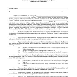 Wonderful Printable Promissory Note California Forms And Templates Finance Housing Only