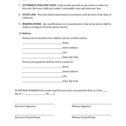 Fantastic Promissory Note Template California In Word And Formats Page Of Sample Legal Considered Adv Herein