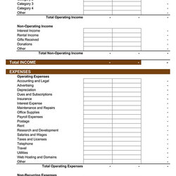 Outstanding Small Business Budget Templates Excel Worksheets