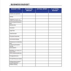 Marvelous Small Business Budget Templates Free Doc Formats Template Spreadsheet Examples