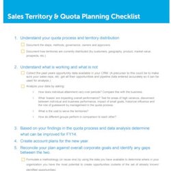 The Highest Standard Sales Territory Plan Templates Docs Template Planning Checklist Business