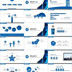 Matchless Business Blue Year Chart Template Presentation