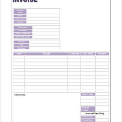 Blank Invoice Template Excel Free Templates Invoices Mandala