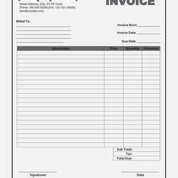 Supreme New Free Invoice Forms Template Printable Word Format Excel Receipt Choose Board Example