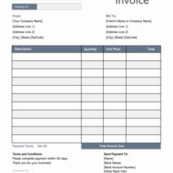 Superb Excel Simple Invoice Template Images Ideas
