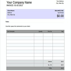 Free Download Blank Invoice Templates With Word And Excel Template Choose Board
