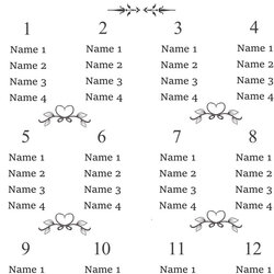 Wedding Round Table Seating Plan Template Chart